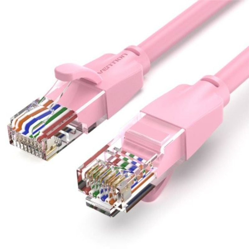 CABLE DE RED LATIGUILLO RJ45 UTP CAT6 AWG26 1 M ROSA VENTION
