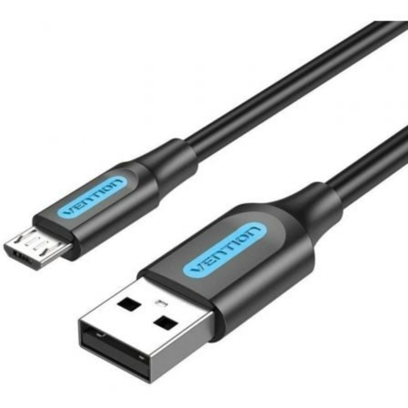 CABLE USB 2.0 A MICRO USB 0.5 M NEGRO VENTION