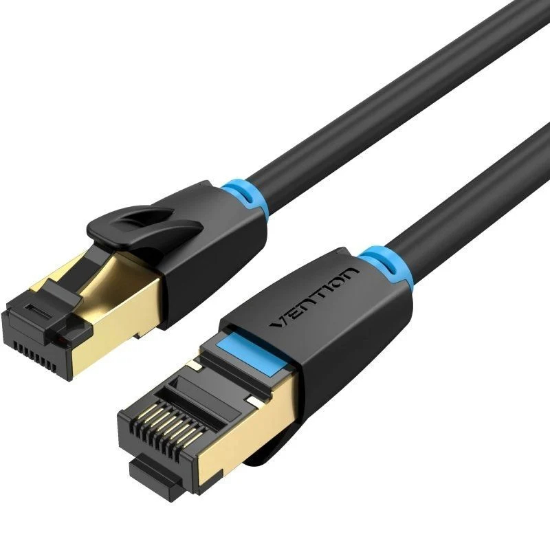 CABLE DE RED LATIGUILLO RJ45 CAT.8 SFTP AWG28 5 M NEGRO VENTION